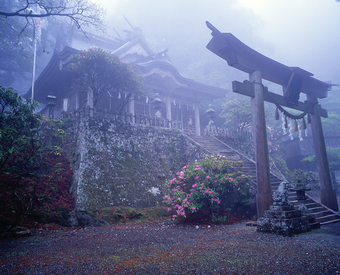 霧の玉置神社